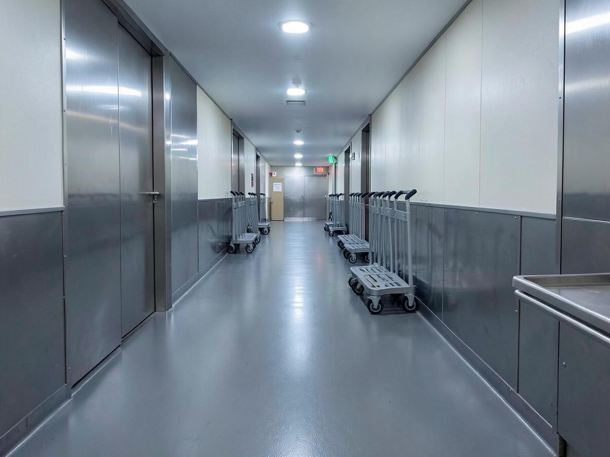 Back of house corridor